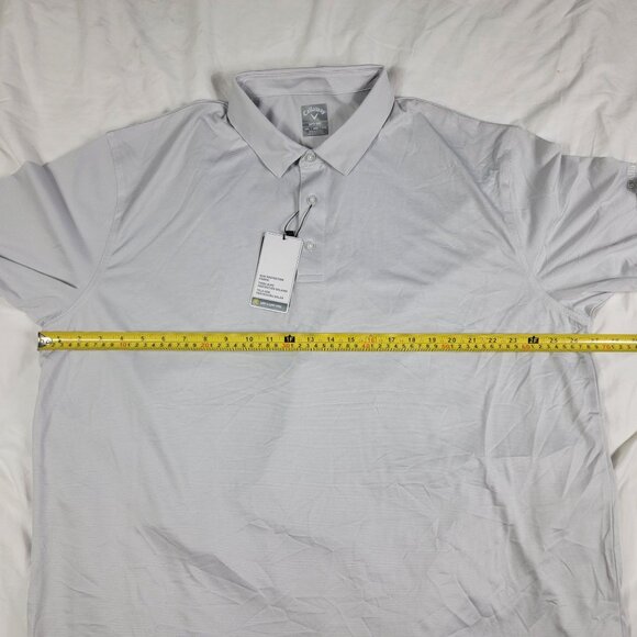Callaway Opti Dri Mens XXL Bright White Polo Shirt Moisture Wicking Golf Apparel - Picture 6 of 9